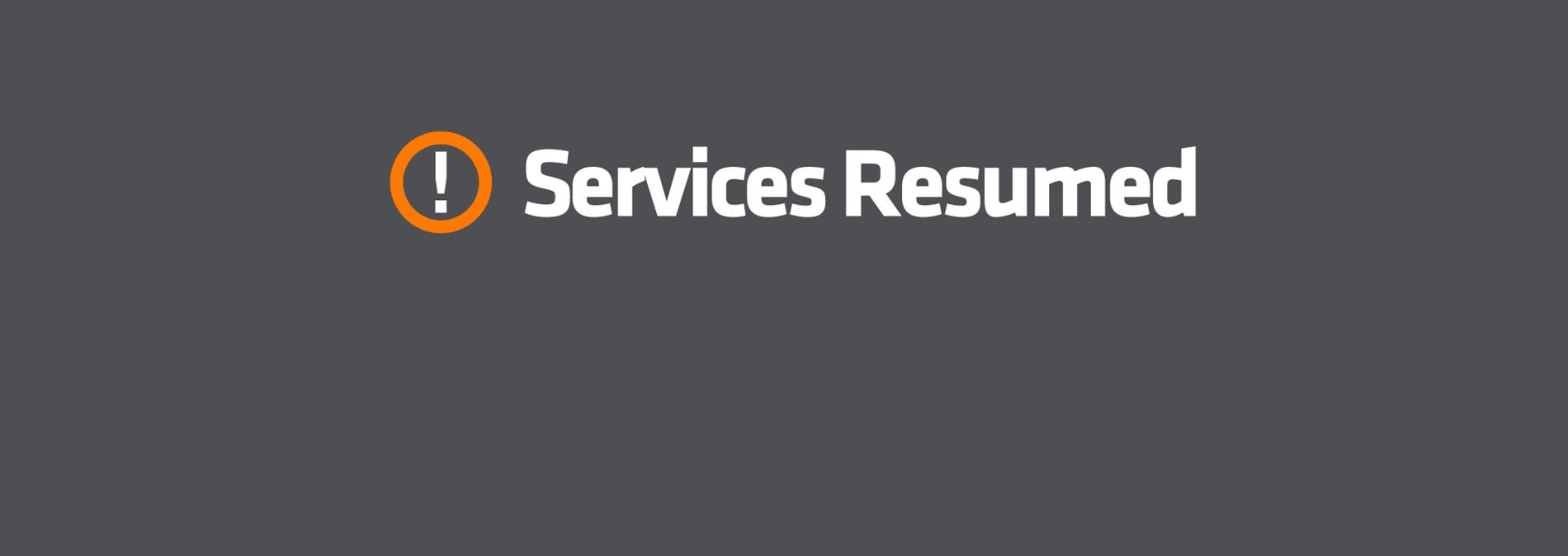 Services Resumed Newsstory